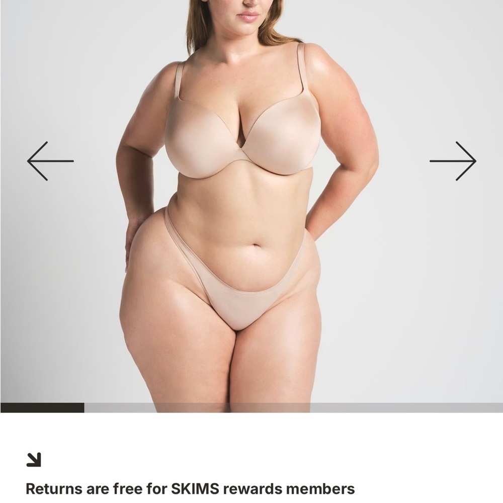 SKIMS Ultimate Tear Drop Push Up Bra 38C Nude “Mica”